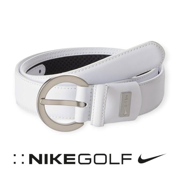 Nike Golf | S | Women\'s E.86 G-Flex Leather & Brushed Silver Buckle Harness Belt main image 4